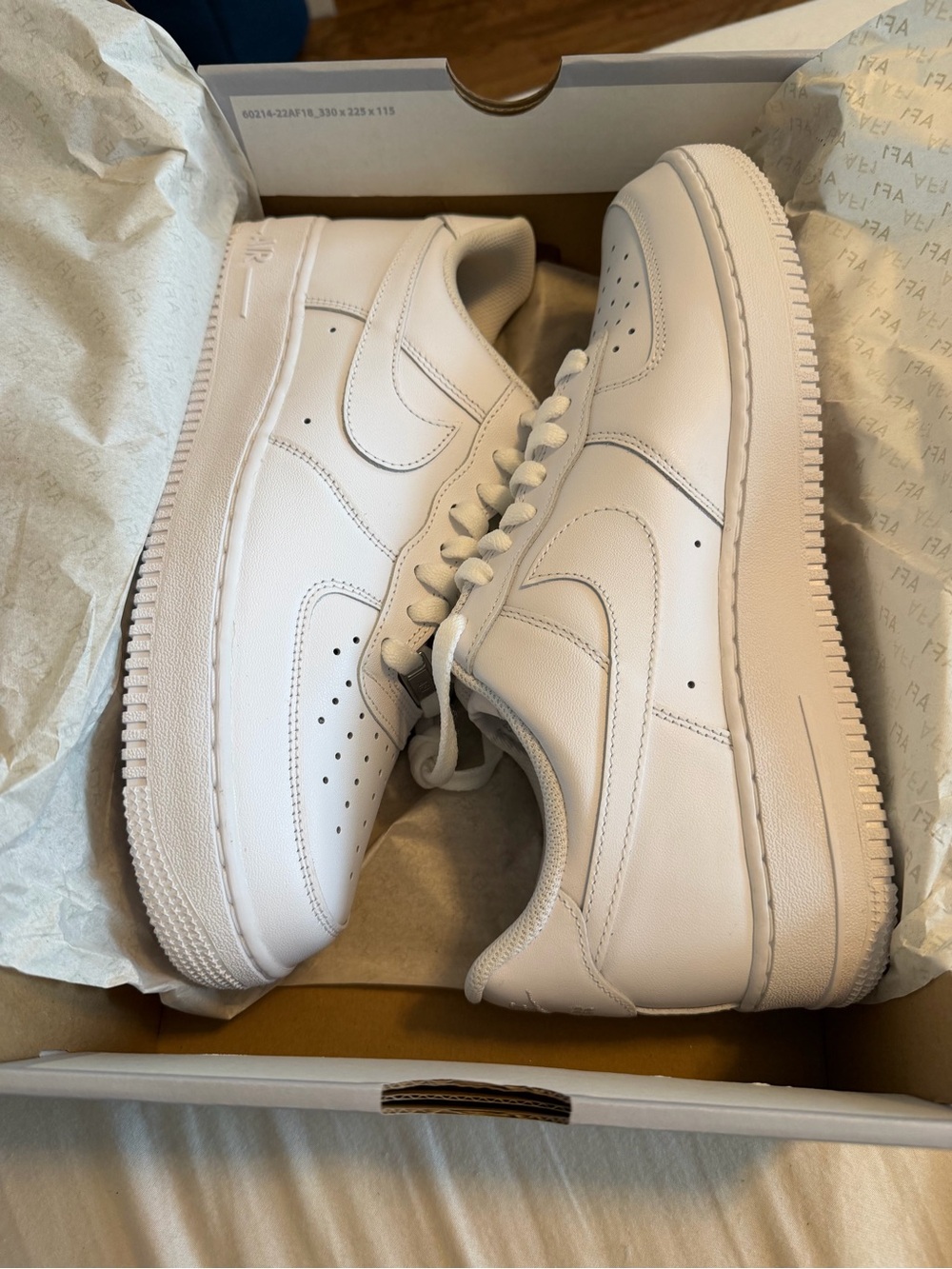 Nike Men’s All-White Leather Sneakers — Low Top